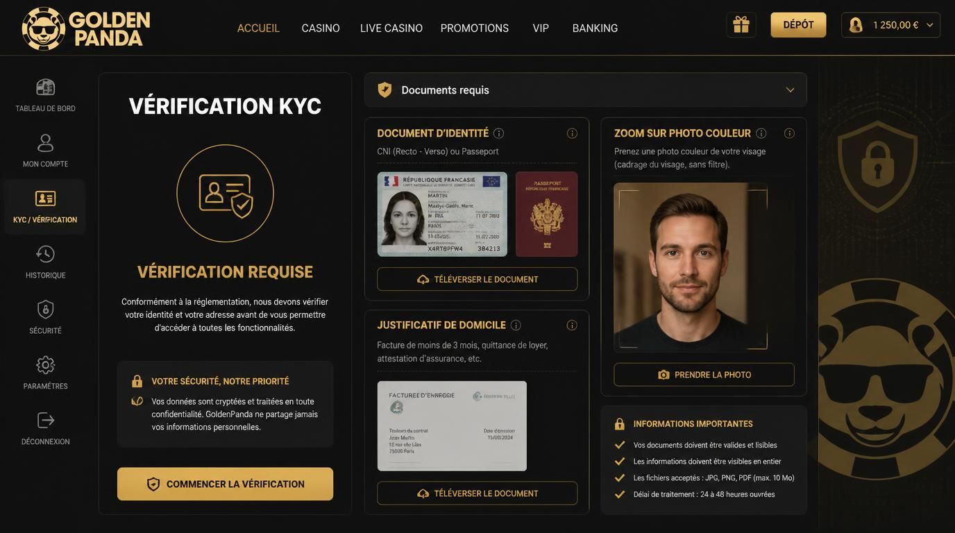 Documents d’identité et justificatif de domicile mis en avant