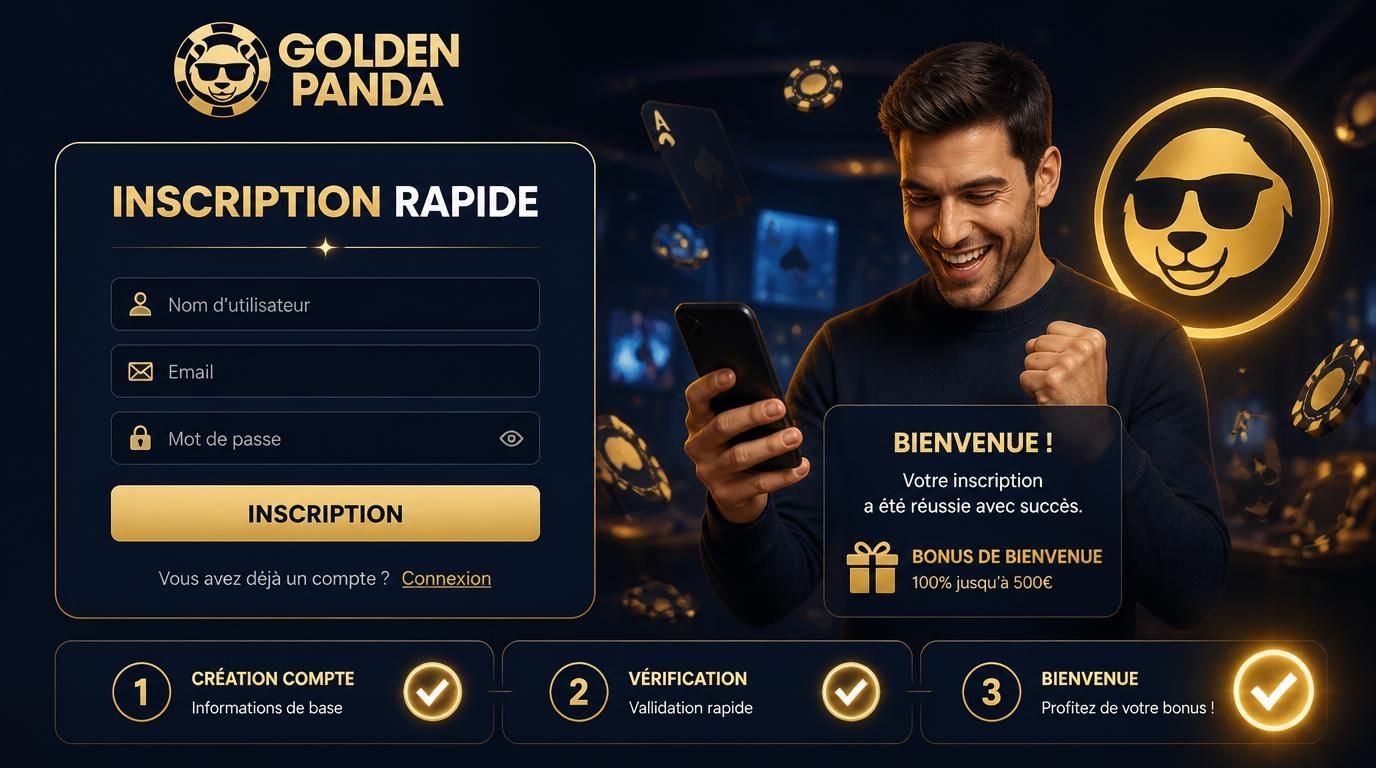 Formulaire d’inscription court, lancement de compte rapide